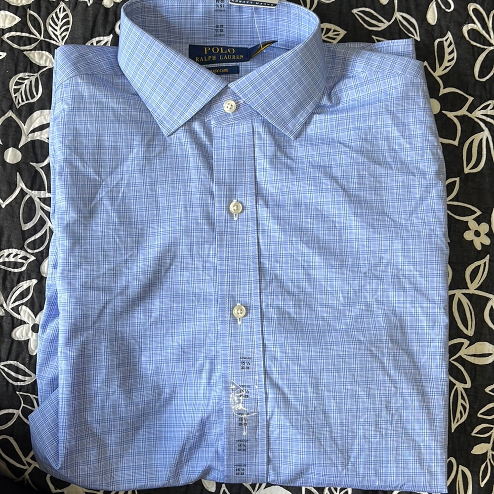 (200)NWT Mens long sleeve casual shirt by Polo Ralph Lauren. Size 15 1/2-32/33